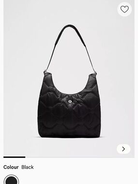 lululemon athletica Black Quilted Hobo Shoulder Bag